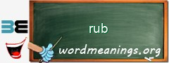 WordMeaning blackboard for rub